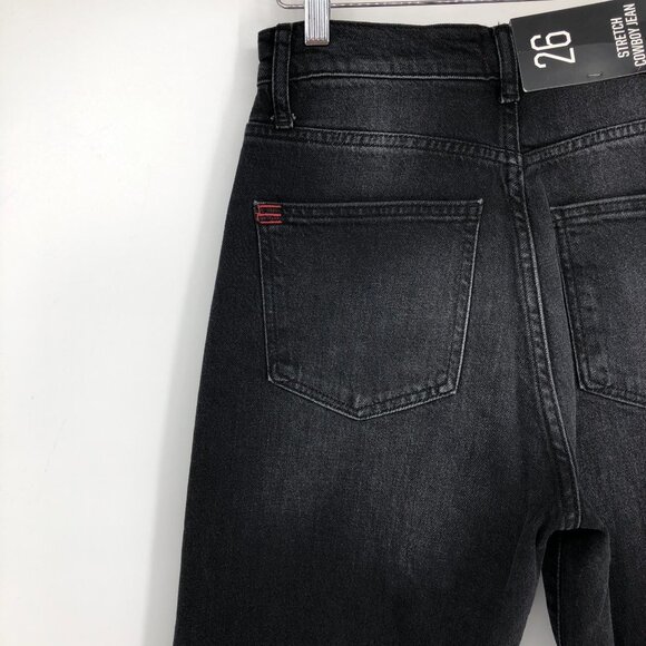 Urban Outfitters BDG High Waisted Cowboy Jeans in Black Charcoal Stretch NWT 26 - Picture 13 of 16